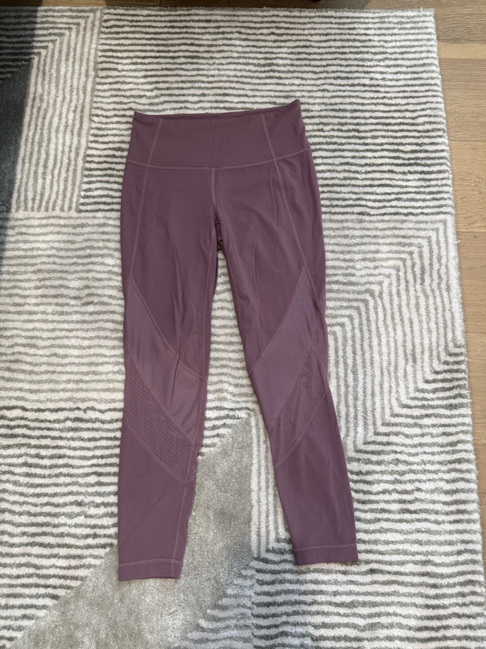 Athleta Plum High-Rise Mesh Panel Leggings